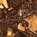 Elkton Maryland Map Print in Ember Style Zoomed In Close Up Showing Details