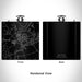 Rendered View of Elkton Maryland Map Engraving on 6oz Stainless Steel Flask in Black