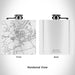 Rendered View of Elkton Maryland Map Engraving on 6oz Stainless Steel Flask in White