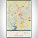 Elkton Maryland Map Print Portrait Orientation in Woodblock Style With Shaded Background