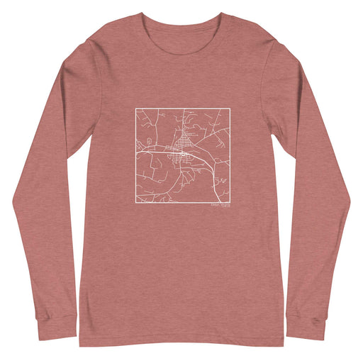 Elkton Virginia  Map Unisex Long-Sleeve T-shirt with City inscription in Heather Mauve