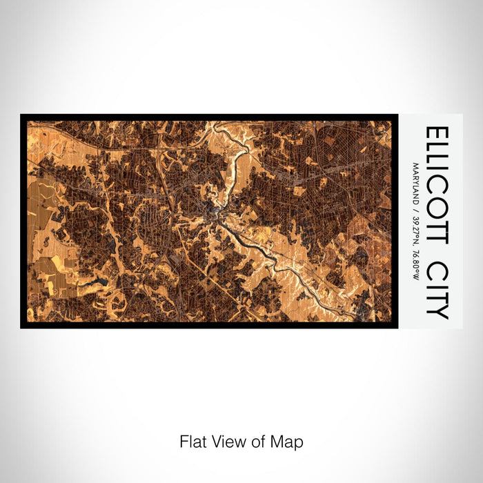 Rendered View of Ellicott City Maryland Map on 17oz Stainless Steel Insulated Bottle with printed ember style map