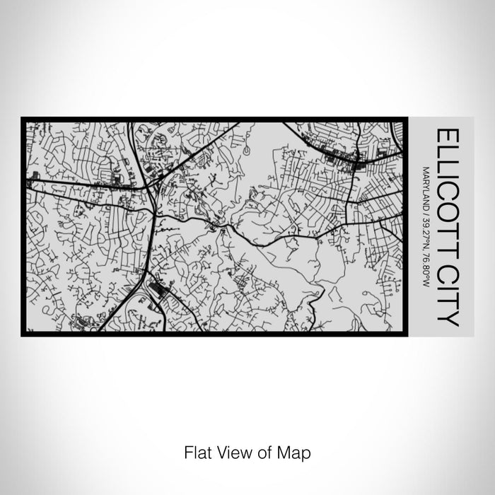 Rendered View of Ellicott City Maryland Map on 17oz Stainless Steel Insulated Cola Bottle in Stainless