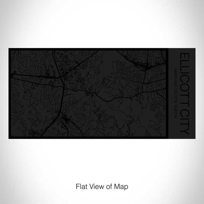 Rendered View of Ellicott City Maryland Map on 17oz Stainless Steel Insulated Cola Bottle in Stainless in Matte Black