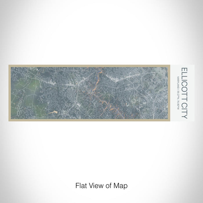 Rendered View of Ellicott City Maryland Map on 10oz Stainless Steel Insulated Cup in Afternoon with Sliding Lid
