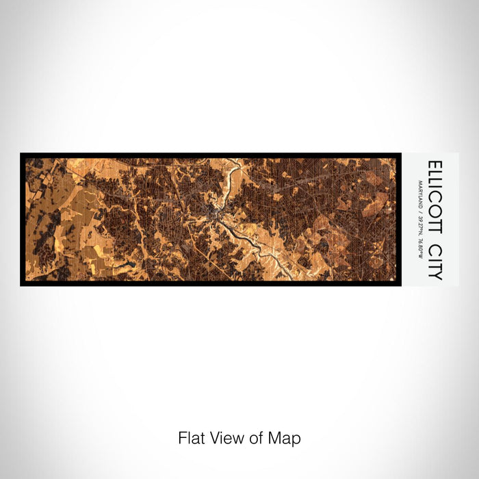 Rendered View of Ellicott City Maryland Map on 10oz Stainless Steel Insulated Cup in Ember with Sliding Lid