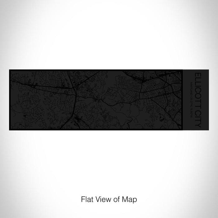 Rendered View of Ellicott City Maryland Map on 10oz Stainless Steel Insulated Cup in Matte Black with Sliding Lid