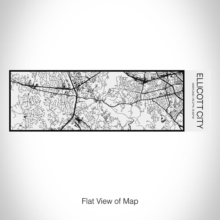 Rendered View of Ellicott City Maryland Map on 10oz Stainless Steel Insulated Cup in Matte White with Sliding Lid