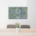 24x36 Ellsworth Kansas Map Print Lanscape Orientation in Afternoon Style Behind 2 Chairs Table and Potted Plant
