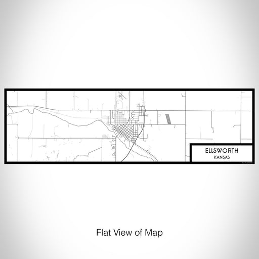 Flat View of Map Custom Ellsworth Kansas Map Enamel Mug in Classic