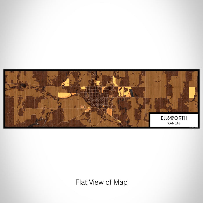 Flat View of Map Custom Ellsworth Kansas Map Enamel Mug in Ember