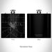 Rendered View of Ellsworth Kansas Map on 6oz Stainless Steel Flask in Black