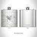 Rendered View of Ellsworth Kansas Map on 6oz Stainless Steel Flask