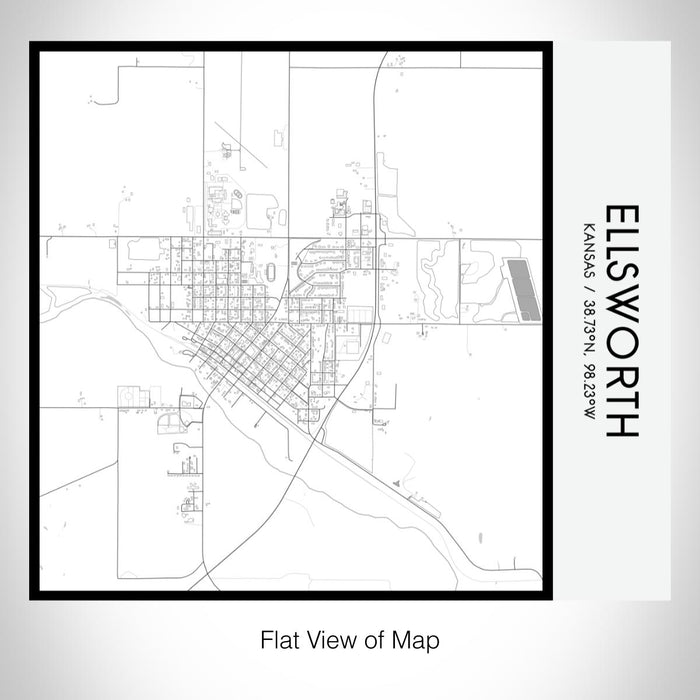 Rendered View of Ellsworth Kansas Map on 17oz Stainless Steel Insulated Tumbler in Classic Map Style