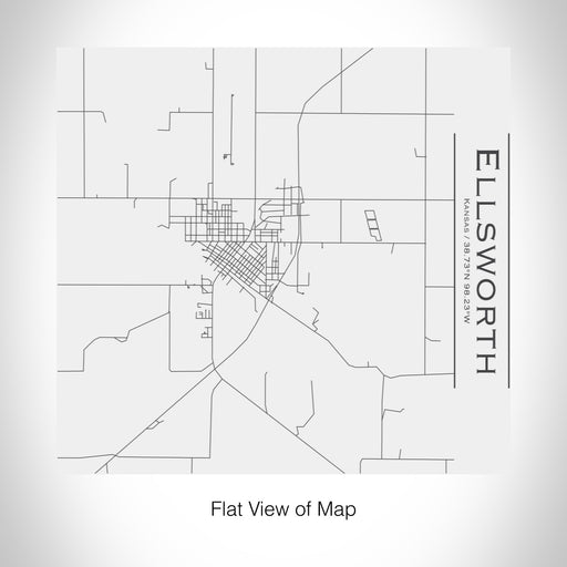 Rendered View of Ellsworth Kansas Map on 17oz Stainless Steel Insulated Tumbler in White