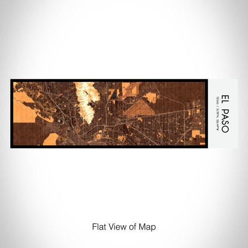 Rendered View of El Paso Texas Map on 10oz Stainless Steel Insulated Cup in Ember with Sliding Lid