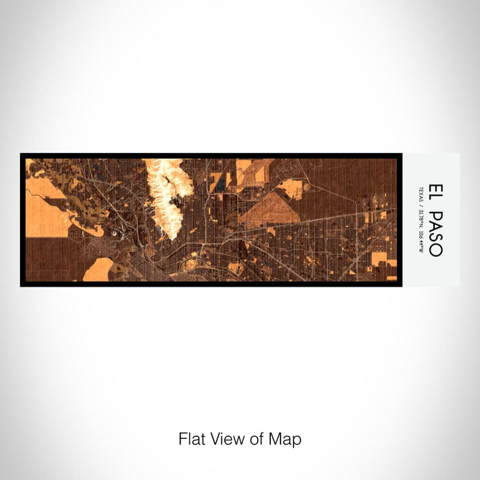 Rendered View of El Paso Texas Map on 10oz Stainless Steel Insulated Cup in Ember with Sliding Lid