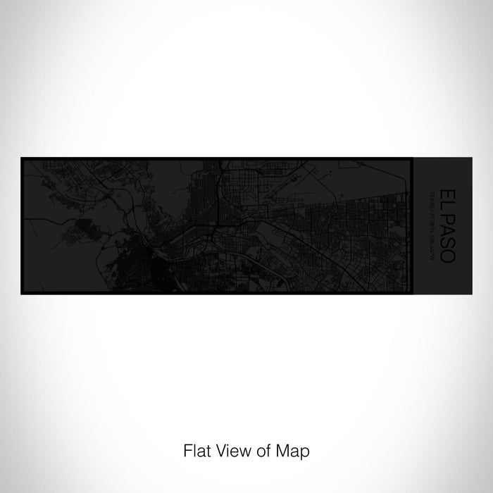 Rendered View of El Paso Texas Map on 10oz Stainless Steel Insulated Cup in Matte Black with Sliding Lid