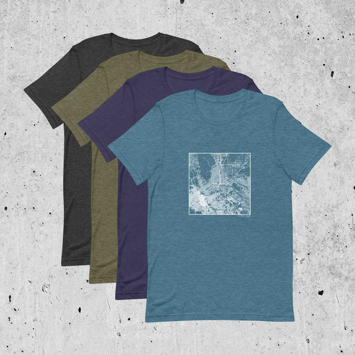 El Paso Texas  Map Unisex T-Shirts in Multiple Colors
