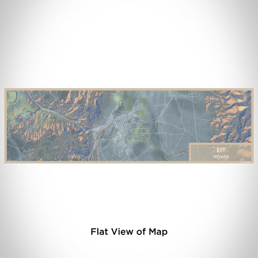 Flat View of Map Custom Ely Nevada Map Enamel Mug in Afternoon
