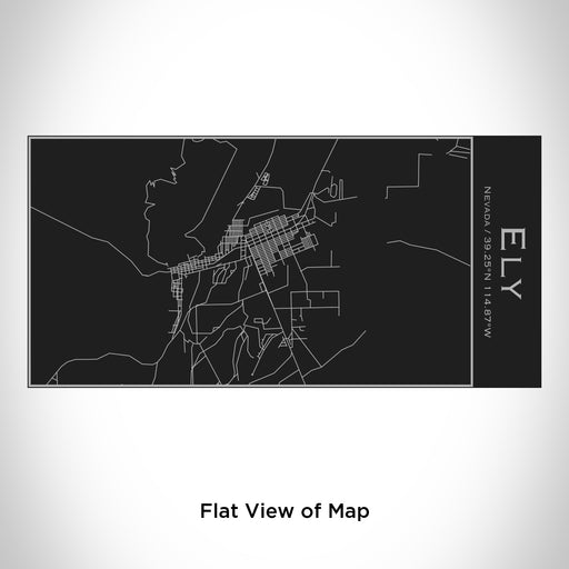 Rendered View of Ely Nevada Map Engraving on 17oz Stainless Steel Insulated Cola Bottle in Black