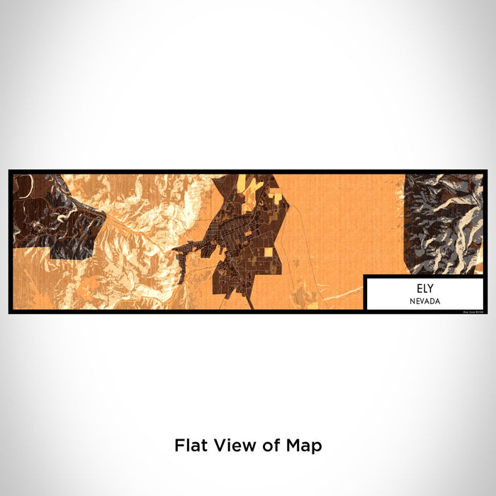 Flat View of Map Custom Ely Nevada Map Enamel Mug in Ember