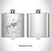 Rendered View of Ely Nevada Map Engraving on 6oz Stainless Steel Flask