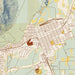 Ely Nevada Map Print in Woodblock Style Zoomed In Close Up Showing Details