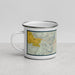 Left View Custom Ely Nevada Map Enamel Mug in Woodblock