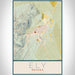 Ely Nevada Map Print Portrait Orientation in Woodblock Style With Shaded Background