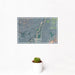 12x18 Emigrant Montana Map Print Landscape Orientation in Afternoon Style With Small Cactus Plant in White Planter