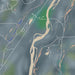 Emigrant Montana Map Print in Afternoon Style Zoomed In Close Up Showing Details