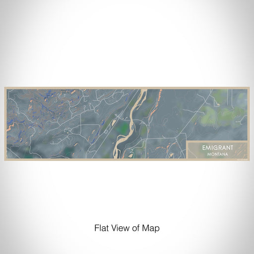 Flat View of Map Custom Emigrant Montana Map Enamel Mug in Afternoon