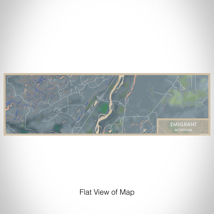 Flat View of Map Custom Emigrant Montana Map Enamel Mug in Afternoon