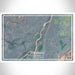 Emigrant Montana Map Print Landscape Orientation in Afternoon Style With Shaded Background