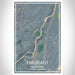 Emigrant Montana Map Print Portrait Orientation in Afternoon Style With Shaded Background