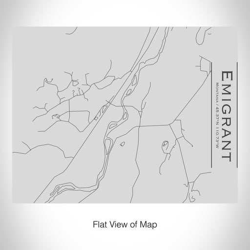 Rendered View of Emigrant Montana Map on 20oz Stainless Steel Insulated Bottle with Bamboo Top