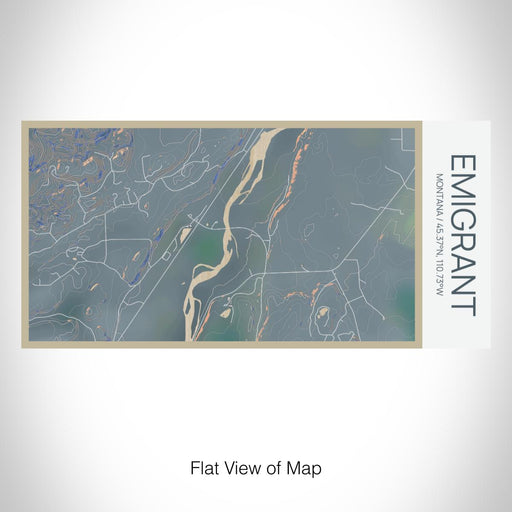 Rendered View of Emigrant Montana Map on 17oz Stainless Steel Insulated Bottle with printed afternoon style map