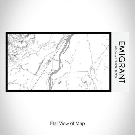Rendered View of Emigrant Montana Map on 17oz Stainless Steel Insulated Bottle with printed classic style map