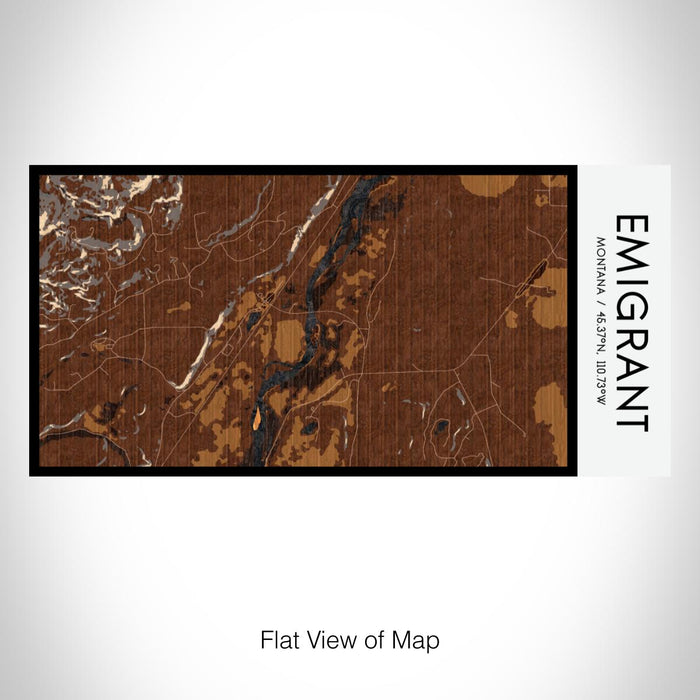 Rendered View of Emigrant Montana Map on 17oz Stainless Steel Insulated Bottle with printed ember style map