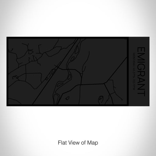 Rendered View of Emigrant Montana Map on 17oz Stainless Steel Insulated Cola Bottle in Stainless in Matte Black
