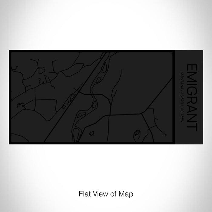 Rendered View of Emigrant Montana Map on 17oz Stainless Steel Insulated Cola Bottle in Stainless in Matte Black