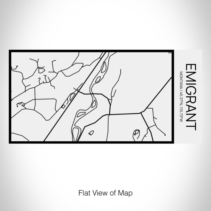 Rendered View of Emigrant Montana Map on 17oz Stainless Steel Insulated Cola Bottle in Stainless in Matte White