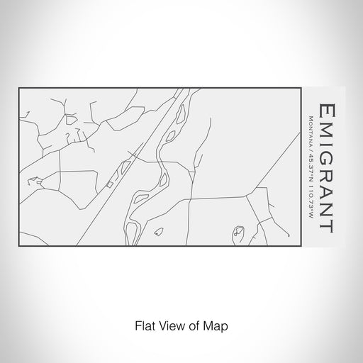 Rendered View of Emigrant Montana Map on 17oz Stainless Steel Insulated Cola Bottle in White