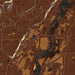 Emigrant Montana Map Print in Ember Style Zoomed In Close Up Showing Details