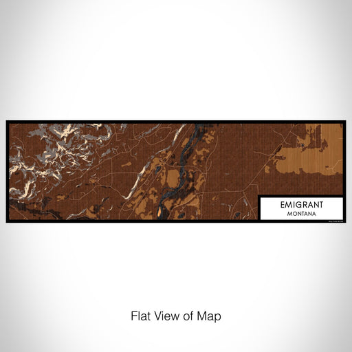 Flat View of Map Custom Emigrant Montana Map Enamel Mug in Ember