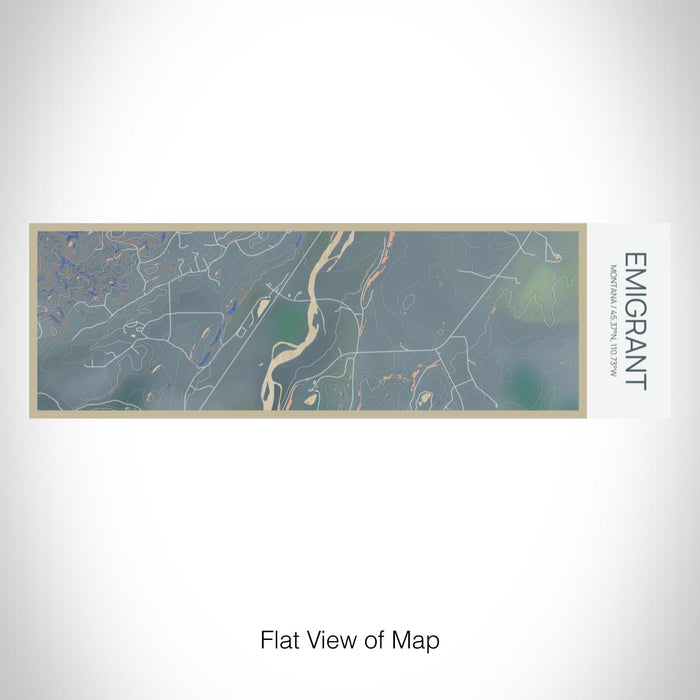 Rendered View of Emigrant Montana Map on 10oz Stainless Steel Insulated Cup in Afternoon with Sliding Lid