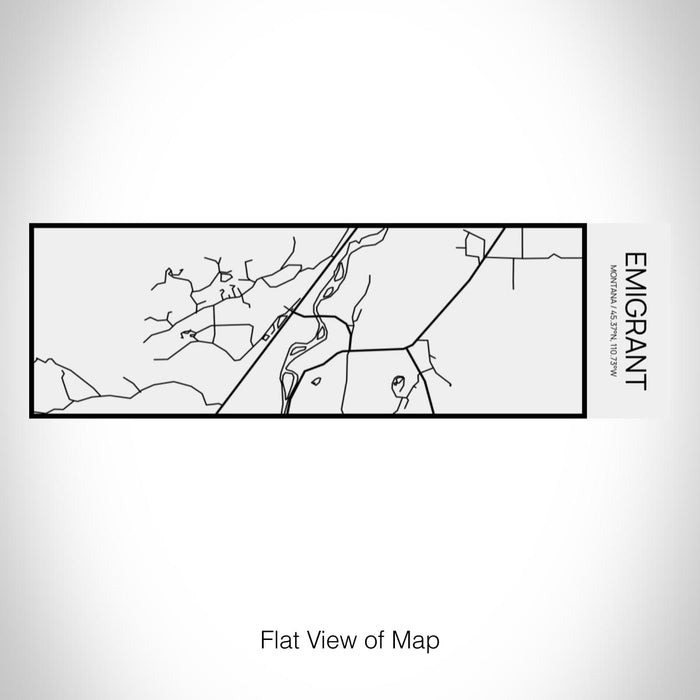 Rendered View of Emigrant Montana Map on 10oz Stainless Steel Insulated Cup in Matte White with Sliding Lid