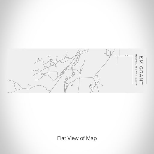 Rendered View of Emigrant Montana Map on 10oz Stainless Steel Insulated Cup with Sliding Lid in White