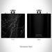 Rendered View of Emigrant Montana Map on 6oz Stainless Steel Flask in Black